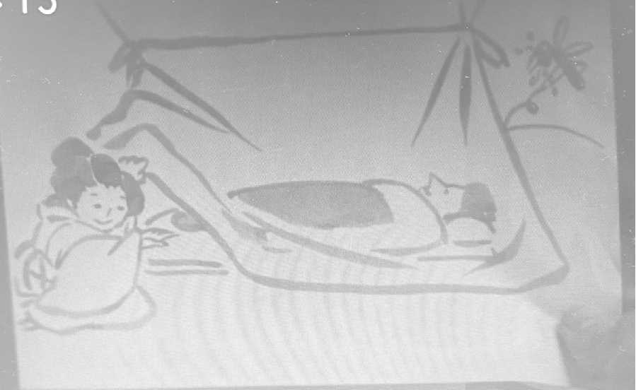 トキが描いた蚊帳